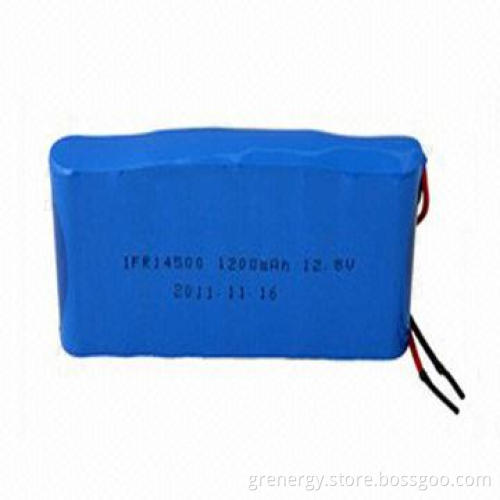 LiFePO4 Batteries, 14500 Size for Solar, UPS, Warning Lamp, 12.8V Voltage, 1,200mAh Capacity